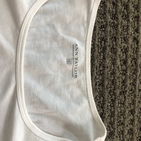 Ann Taylor Long Sleeve shirts -2 (one black/one white),  size small - Picture 6 of 6